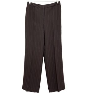 Kate Hill Women's Dress Pants Size 8 Full Lined Straight Leg Mid Rise Brown